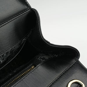 Pre-owned Bvlgari Isabella Rossellini Black Leather shoulderbag | stylenewstar