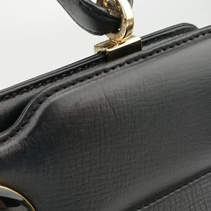 Pre-owned Bvlgari Isabella Rossellini Black Leather shoulderbag | stylenewstar