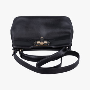 Pre-owned Bvlgari Isabella Rossellini Black Leather shoulderbag | stylenewstar