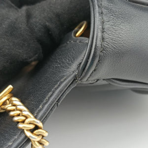Pre-owned Gucci GG Marmont Black Leather 476433 shoulderbag | stylenewstar