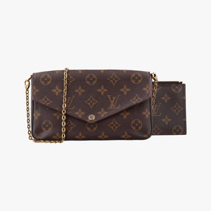 Pre-owned Louis Vuitton Pochette Felicie Brown Monogram Canvas M61276 shoulderbag | stylenewstar