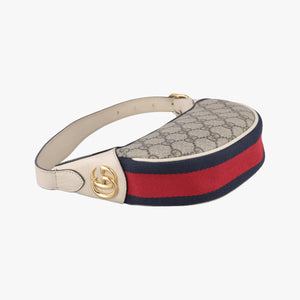 Pre-owned Gucci Ophidia Beige × White PVC coated canvas×Leather 658551 handbag | stylenewstar