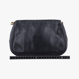 Pre-owned Fendi Fendista Pochette Black Leather 8M0276 shoulderbag | stylenewstar
