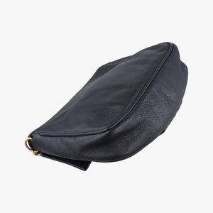 Pre-owned Fendi Fendista Pochette Black Leather 8M0276 shoulderbag | stylenewstar