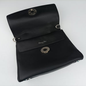 Pre-owned Christian Dior Be Dior Black × Rose Red Leather shoulderbag | stylenewstar