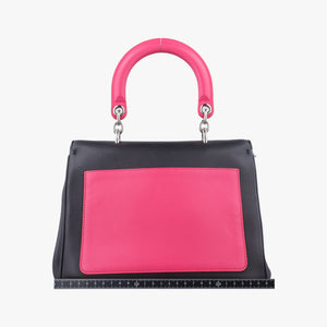 Pre-owned Christian Dior Be Dior Black × Rose Red Leather shoulderbag | stylenewstar