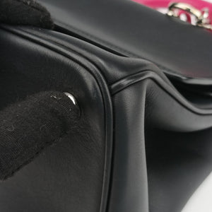 Pre-owned Christian Dior Be Dior Black × Rose Red Leather shoulderbag | stylenewstar