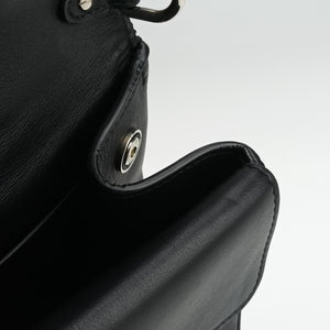 Pre-owned Christian Dior Be Dior Black × Rose Red Leather shoulderbag | stylenewstar