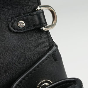 Pre-owned Christian Dior Be Dior Black × Rose Red Leather shoulderbag | stylenewstar