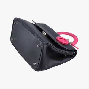 Pre-owned Christian Dior Be Dior Black × Rose Red Leather shoulderbag | stylenewstar