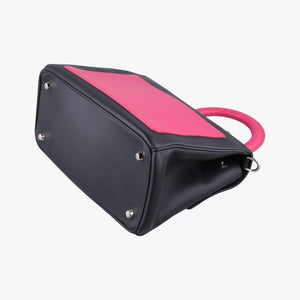 Pre-owned Christian Dior Be Dior Black × Rose Red Leather shoulderbag | stylenewstar