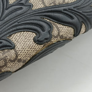 Pre-owned Gucci Arabesque Boston Beige×Black PVC coated canvas×Leather 409529 shoulderbag | stylenewstar