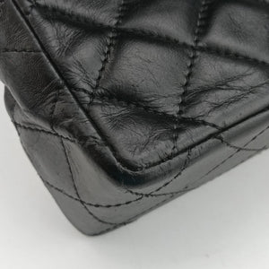 Vintage Chanel Matelasse W Flap Chain Black lambskin shoulderbag | stylenewstar