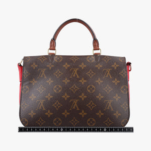 Pre-owned Louis Vuitton VaugirardPM Brown × Coquelicot Monogram Canvas×calf leather M44548 shoulderbag | stylenewstar