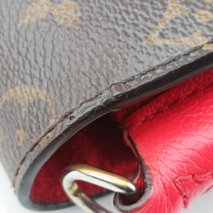 Pre-owned Louis Vuitton VaugirardPM Brown × Coquelicot Monogram Canvas×calf leather M44548 shoulderbag | stylenewstar