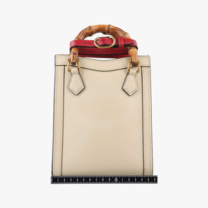 Pre-owned Gucci Diana Bamboo White Leather 739079 shoulderbag | stylenewstar