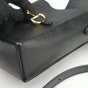 Pre-owned Gucci Horsebit 1955 Black Leather 732302 shoulderbag | stylenewstar