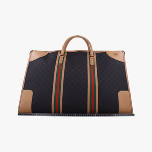 Pre-owned Gucci Ophidia Black × Brown × Multicolor Leather×Canvas 715774 shoulderbag | stylenewstar