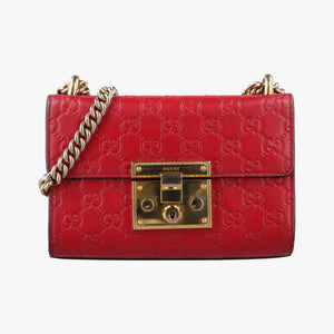 Pre-owned Gucci Padlock Red Leather 409487 shoulderbag | stylenewstar