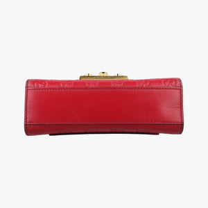 Pre-owned Gucci Padlock Red Leather 409487 shoulderbag | stylenewstar