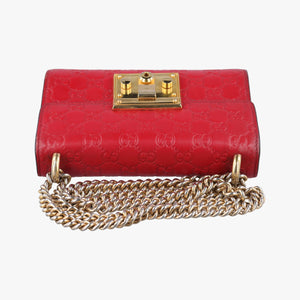 Pre-owned Gucci Padlock Red Leather 409487 shoulderbag | stylenewstar