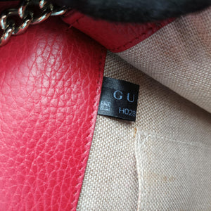 Pre-owned Gucci Interlocking G Red Leather 510304 shoulderbag | stylenewstar