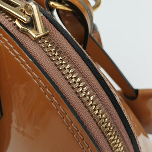 Secondhand Louis Vuitton Alma BB Rose Velours Vernis M91585 shoulderbag | stylenewstar