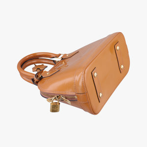 Secondhand Louis Vuitton Alma BB Rose Velours Vernis M91585 shoulderbag | stylenewstar