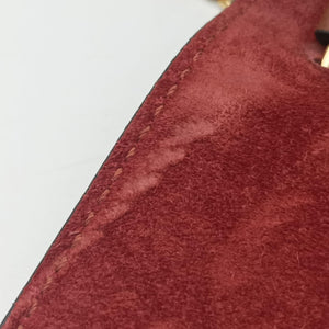 Pre-owned Chloe DREW Red × Brown Leather×Suede shoulderbag | stylenewstar