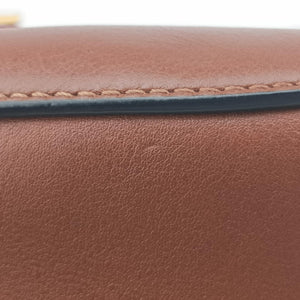 Pre-owned Chloe DREW Red × Brown Leather×Suede shoulderbag | stylenewstar
