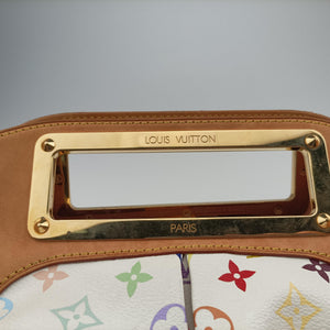 Pre-owned Louis Vuitton JUDY MM white Monogram Multicolor M40255 shoulderbag | stylenewstar