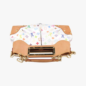 Pre-owned Louis Vuitton JUDY MM white Monogram Multicolor M40255 shoulderbag | stylenewstar