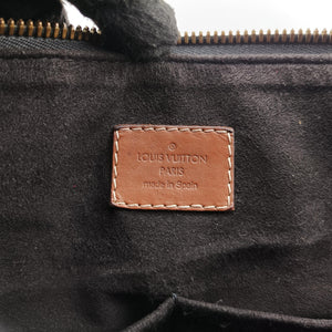 Pre-owned Louis Vuitton PALLAS Brown×Noir Monogram Canvas×calf leather M41175 handbag | stylenewstar