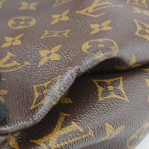 Pre-owned Louis Vuitton PALLAS Brown×Noir Monogram Canvas×calf leather M41175 handbag | stylenewstar