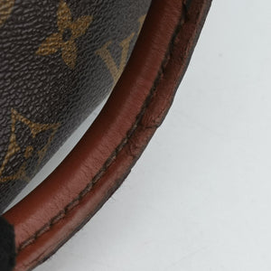 Pre-owned Louis Vuitton PALLAS Brown×Noir Monogram Canvas×calf leather M41175 handbag | stylenewstar