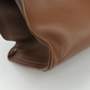 Pre-owned Yves Saint Laurent Y Ligne Petit Cabas Brown Leather 311210 shoulderbag | stylenewstar