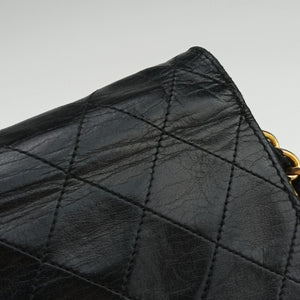Pre-owned Chanel Matelasse 25 Push Lock Chain Black lambskin A03570 shoulderbag | stylenewstar