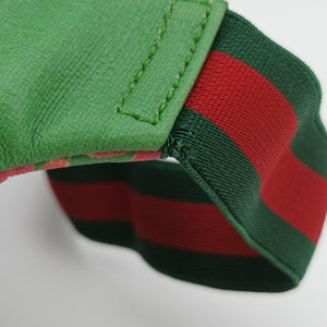Pre-owned Gucci kids GG Top strawberry Print Green × Multi canvas 502095 bum bag/waist bag | stylenewstar