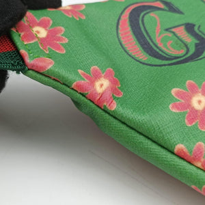 Pre-owned Gucci kids GG Top strawberry Print Green × Multi canvas 502095 bum bag/waist bag | stylenewstar