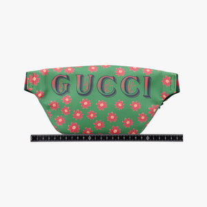 Pre-owned Gucci kids GG Top strawberry Print Green × Multi canvas 502095 bum bag/waist bag | stylenewstar