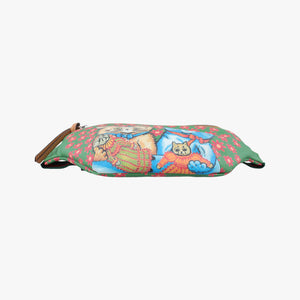 Pre-owned Gucci kids GG Top strawberry Print Green × Multi canvas 502095 bum bag/waist bag | stylenewstar