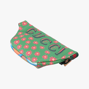 Pre-owned Gucci kids GG Top strawberry Print Green × Multi canvas 502095 bum bag/waist bag | stylenewstar