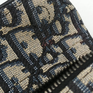 Vintage Christian Dior saddle Navy×Gray Jacquard bum bag/waist bag | stylenewstar