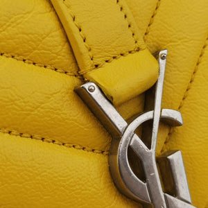 Pre-owned Yves Saint Laurent Baby Chai Yellow Leather 399289 shoulderbag | stylenewstar