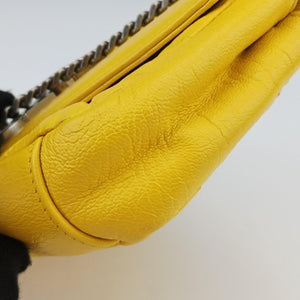 Pre-owned Yves Saint Laurent Baby Chai Yellow Leather 399289 shoulderbag | stylenewstar