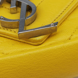 Pre-owned Yves Saint Laurent Baby Chai Yellow Leather 399289 shoulderbag | stylenewstar