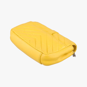 Pre-owned Yves Saint Laurent Baby Chai Yellow Leather 399289 shoulderbag | stylenewstar