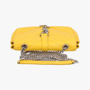 Pre-owned Yves Saint Laurent Baby Chai Yellow Leather 399289 shoulderbag | stylenewstar