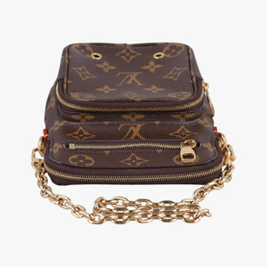 Pre-owned Louis Vuitton Utility Phone Sleeve Brown Monogram Canvas M80746 shoulderbag | stylenewstar
