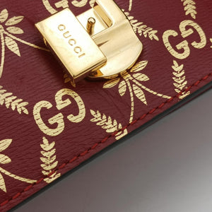 Pre-owned Gucci Sylvie red×Multicolour Leather 524405 shoulderbag | stylenewstar